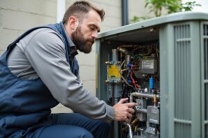 HVAC technician replacing evaporator coil in Peoria AZ home
